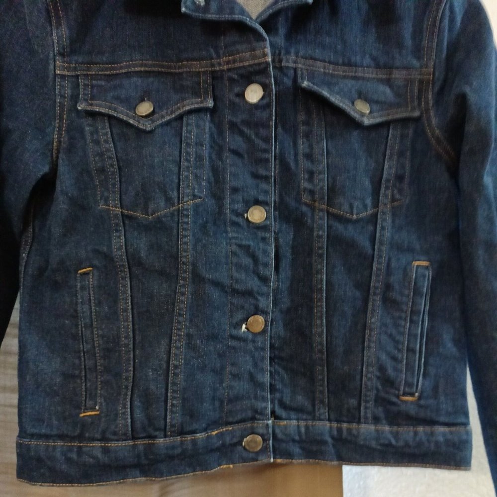 Nwot Women's Hudson Crop Denim Classy Chic Jacket W/ Pockets Small - Picture 2 of 6
